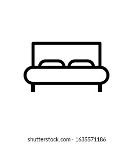 hotel bed icon vector template illustration design