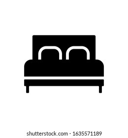 hotel bed icon vector template illustration design