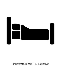 hotel bed vector symbol