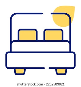 Hotel bed vector, trendy unique icon of bed in editable style