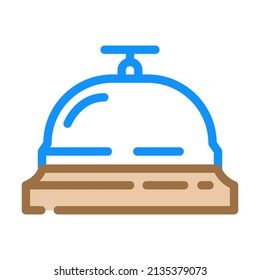 hotel bell color icon vector. hotel bell sign. isolated symbol illustration