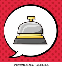 hotel bell doodle, speech bubble