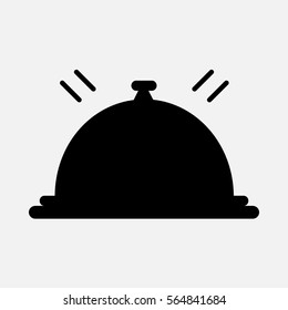 Hotel bell icon flat design illustration