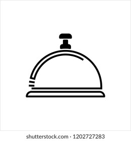 Hotel Bell Icon, Reception Bell Vector Art Illustration