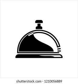 Hotel Bell Icon, Reception Bell Vector Art Illustration