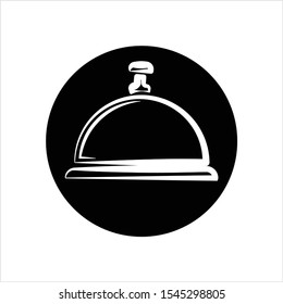 Hotel Bell Icon, Reception Bell Vector Art Illustration