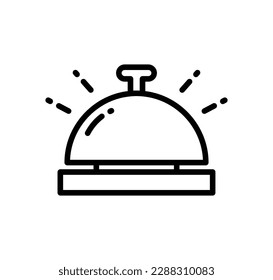 Hotel bell icon . Trendy modern flat linear vector Hotel bell icon on white background from thin line hotel collection, editable outline stroke vector illustration