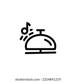Diseño de vectores de icono de campana de hotel