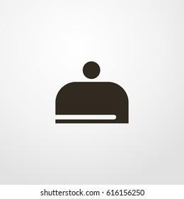 hotel bell icon. vector sign symbol on white background