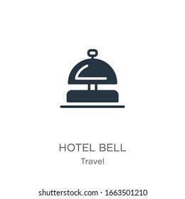 Hotel bell icon vector. Trendy flat hotel bell icon from travel collection isolated on white background. Vector illustration can be used for web and mobile graphic design, logo, eps10