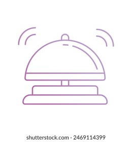 hotel bell icon with white background vector stock illustration