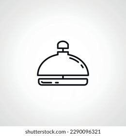 hotel bell line icon. hotel ring line icon.