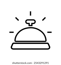 hotel bell outline icon vector eps