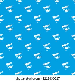 Hotel bell pattern vector seamless blue repeat for any use