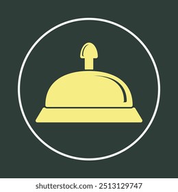 Hotel bell trendy icon elegant abstract vector illustration colorful artwork lovely design.eps