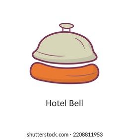 Hotel Bell Vector Filled outline Icon Design illustration. Travel Symbol on White background EPS 10 File