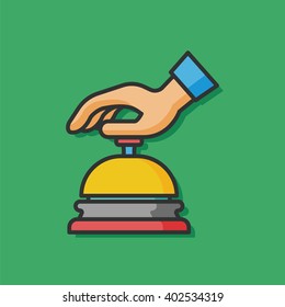 hotel bell vector icon