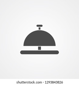 Hotel bell vector icon sign symbol