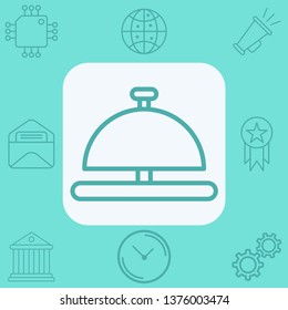 Hotel bell vector icon sign symbol