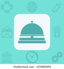 Hotel bell vector icon sign symbol