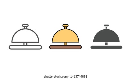 Hotel bell vector icon sign symbol