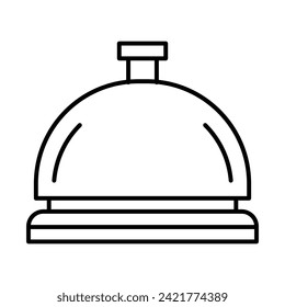 Hotel Bell Vector Line Icon Design