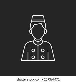 hotel bellman line icon