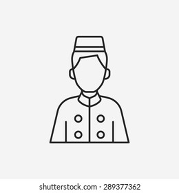 Hotel Bellman Line Icon