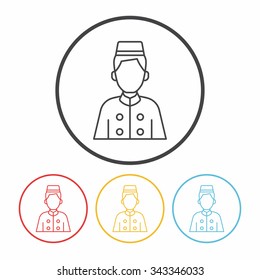 hotel bellman line icon