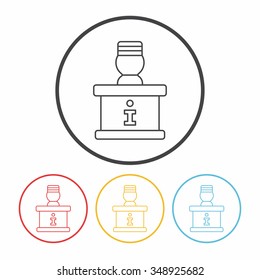 hotel bellman line icon