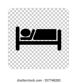Hotel  - black vector icon
