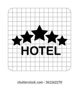 hotel -  black vector icon