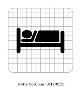 Hotel  - black vector icon