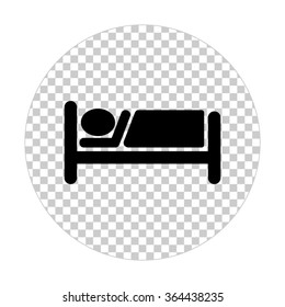 Hotel  - black vector icon