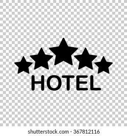 hotel -  black vector icon