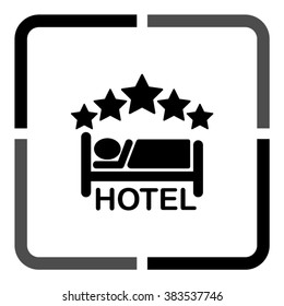 hotel -  black vector icon