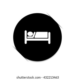 Hotel  - black vector icon