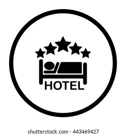 hotel  - black vector icon