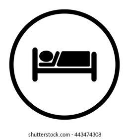 Hotel  - black vector icon