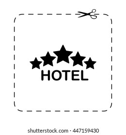 hotel  - black vector icon