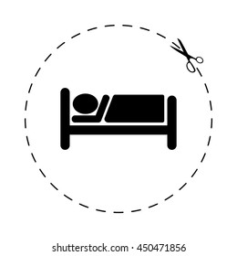 Hotel  - black vector icon