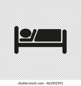 Hotel  - black vector icon