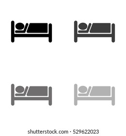 Hotel  - black vector icon