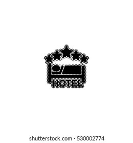 hotel  - black vector icon