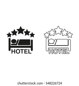 hotel -  black vector icon