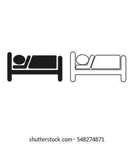 Hotel -  black vector icon