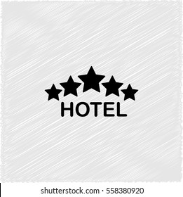 hotel -  black vector icon