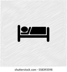 Hotel -  black vector icon