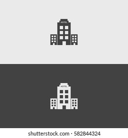 Hotel black and white icons.illustration isolated vector sign symbol 