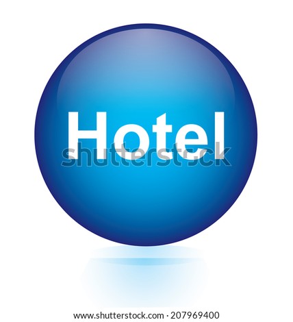 Hotel blue circular button